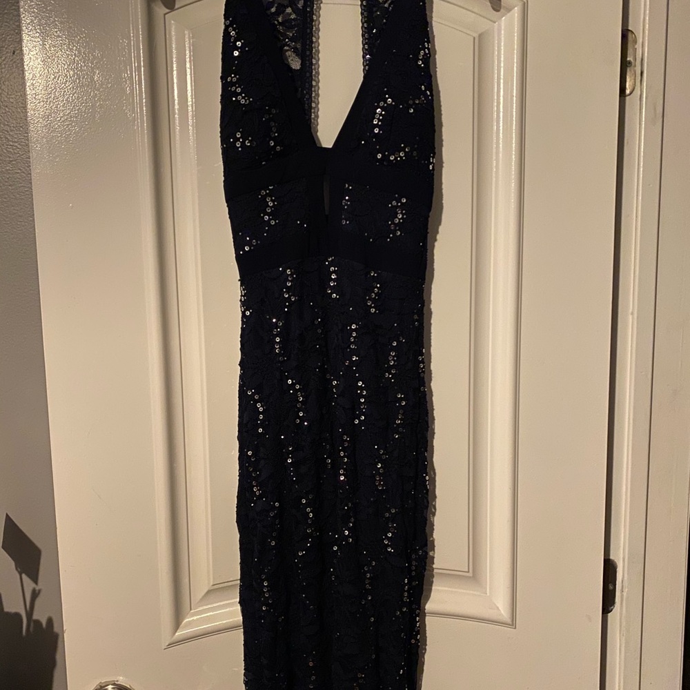 Windsor Navy Lace Bodycon Long Sleeve Dress